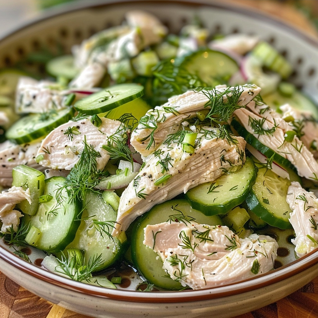 Cucumber Dill Rotisserie Chicken Salad (Made with Greek Yogurt)