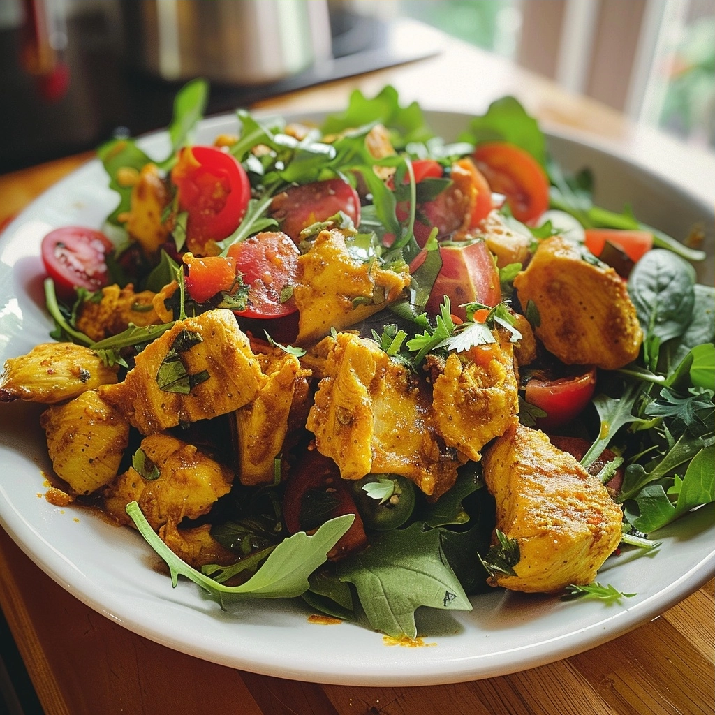 Curry Chicken Salad with Raisins and Almonds