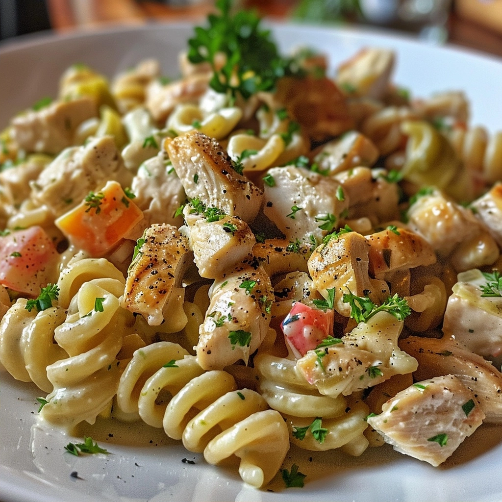 Waldorf Chicken Pasta Salad Recipe