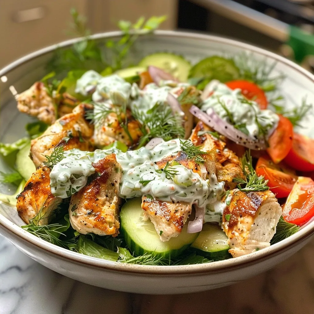 Creamy Tzatziki Chicken Salad Recipe