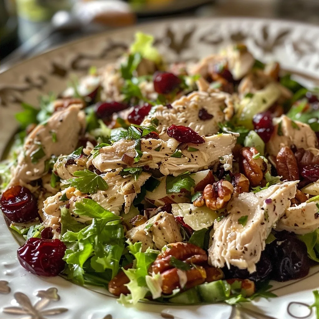 Waldorf Chicken Salad with Dried Cranberries