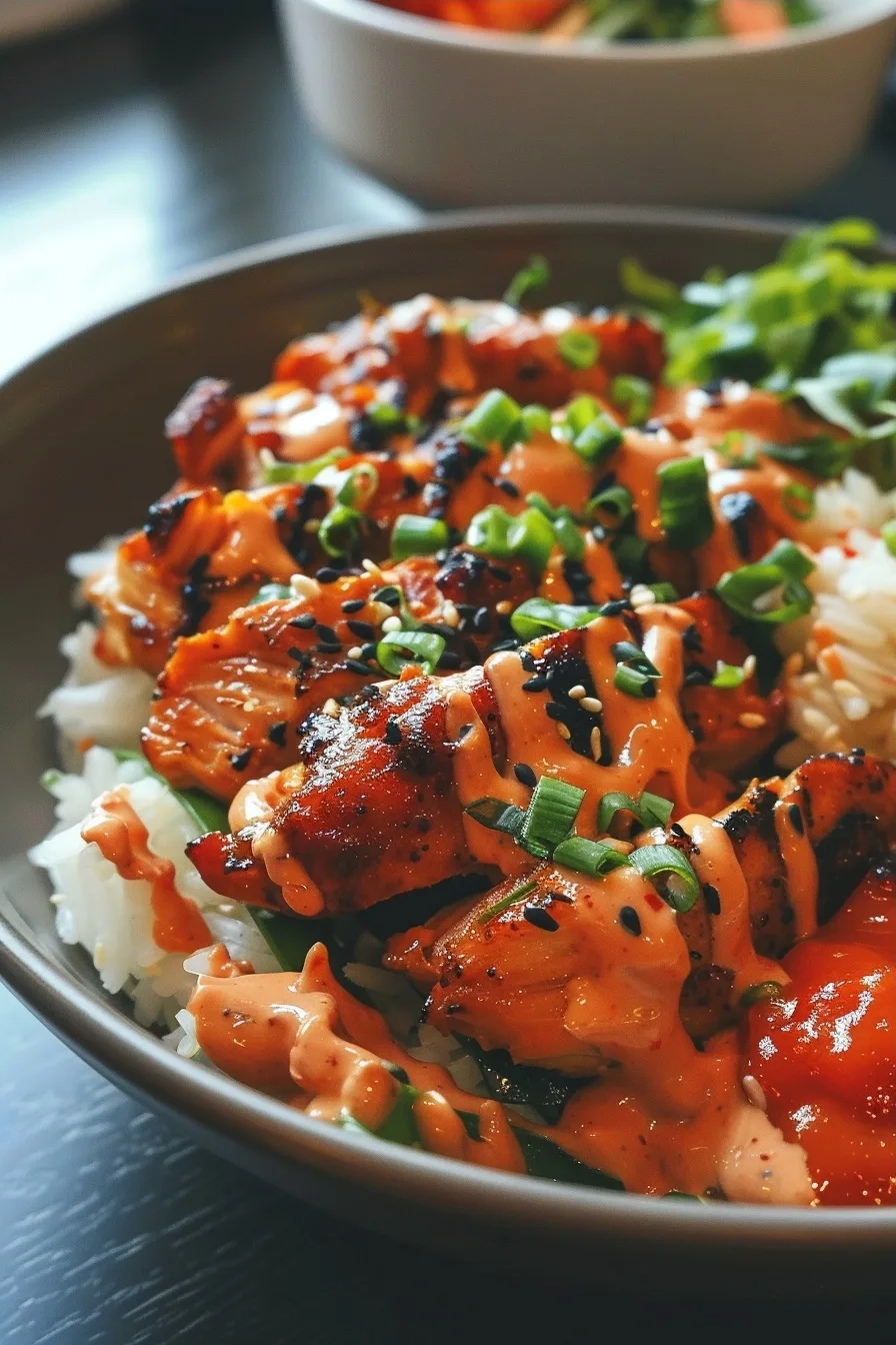 Korean BBQ Chicken Bowls with Gochujang Cream Sauce 1 image 1781461371261