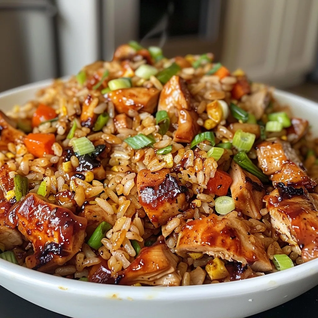 Savory BBQ Chicken Fried Rice Extravaganza (Perfect for Leftover Rotisserie Chicken)