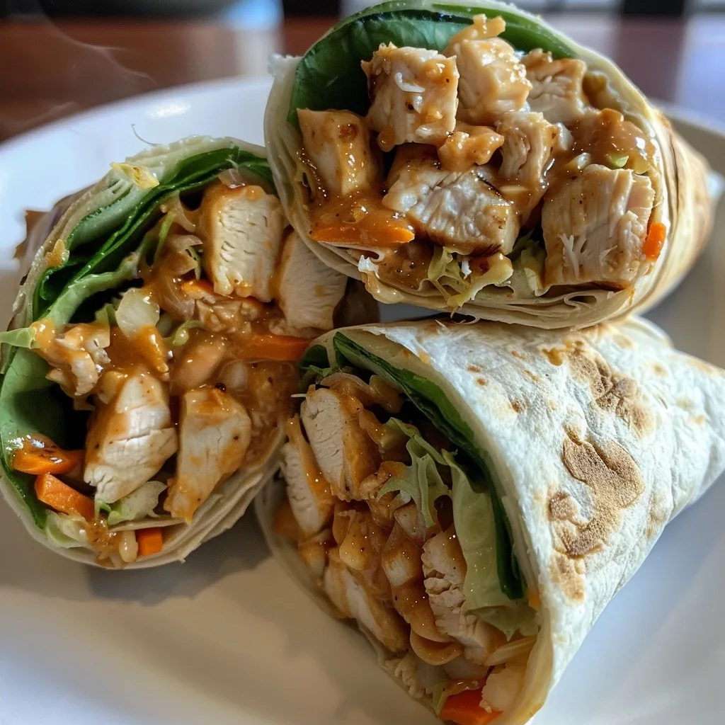 Thai Peanut Chicken Wraps (Jimmy John's Copycat style)
