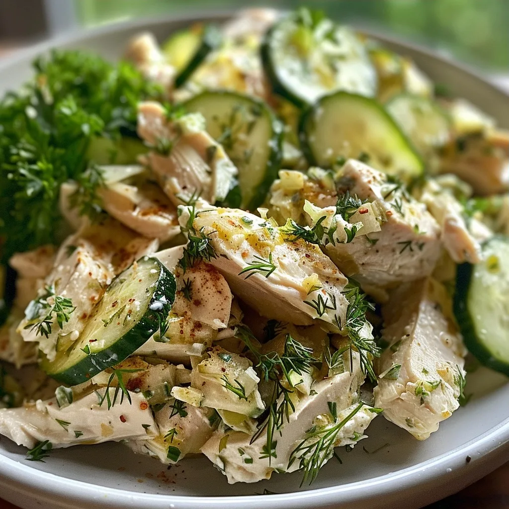 Easy Dill Pickle Chicken Salad (With Cucumber and Tangy Crunch)