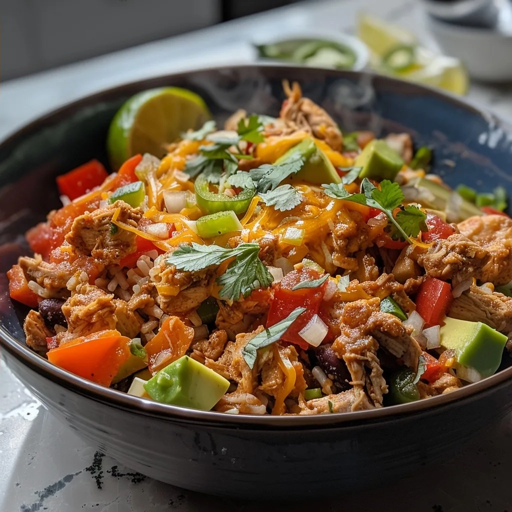Slow Cooker Chicken Taco Bowls
