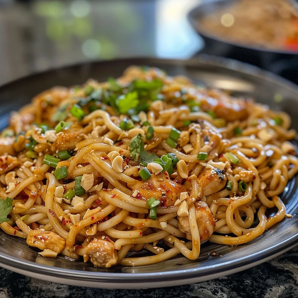 Spicy Peanut Chicken Noodles: A Flavor-Packed Comfort Dish