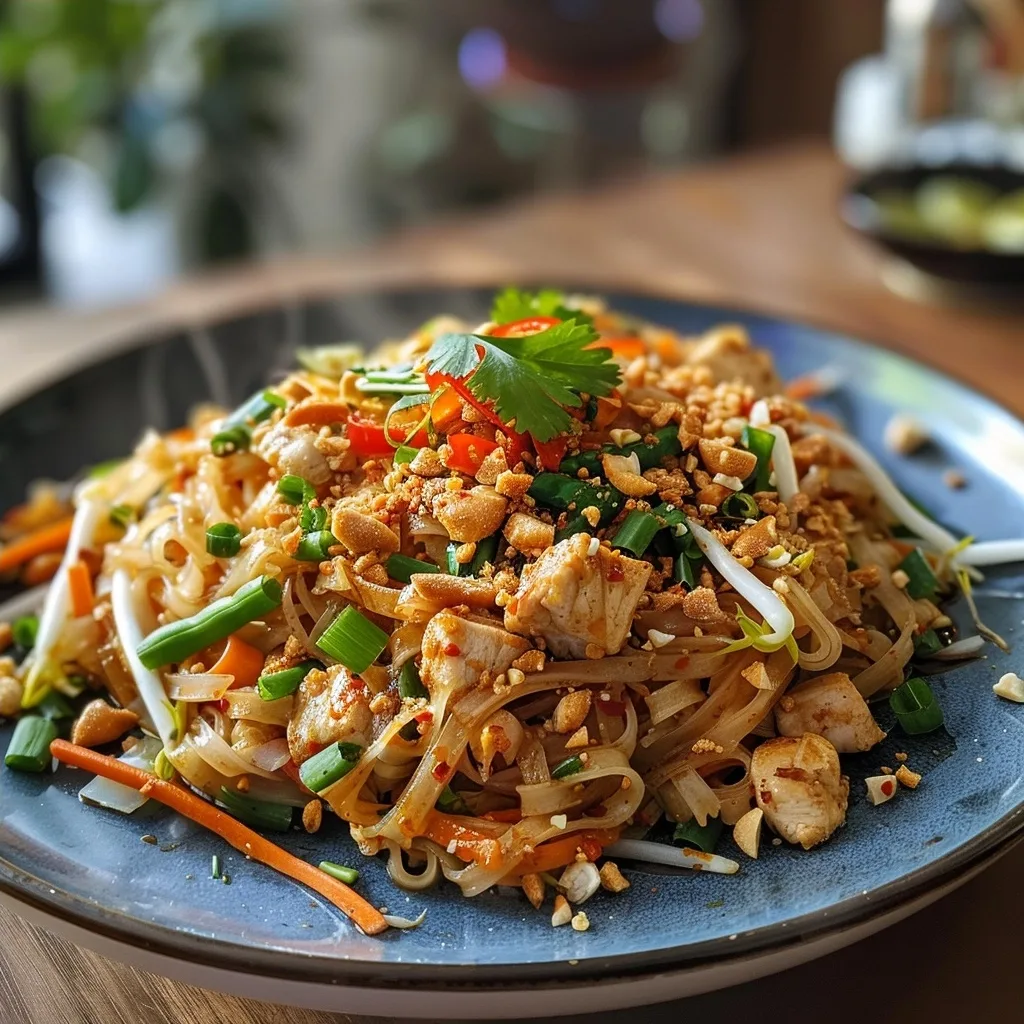 Crunchy, Tangy Chicken Pad Thai Perfection