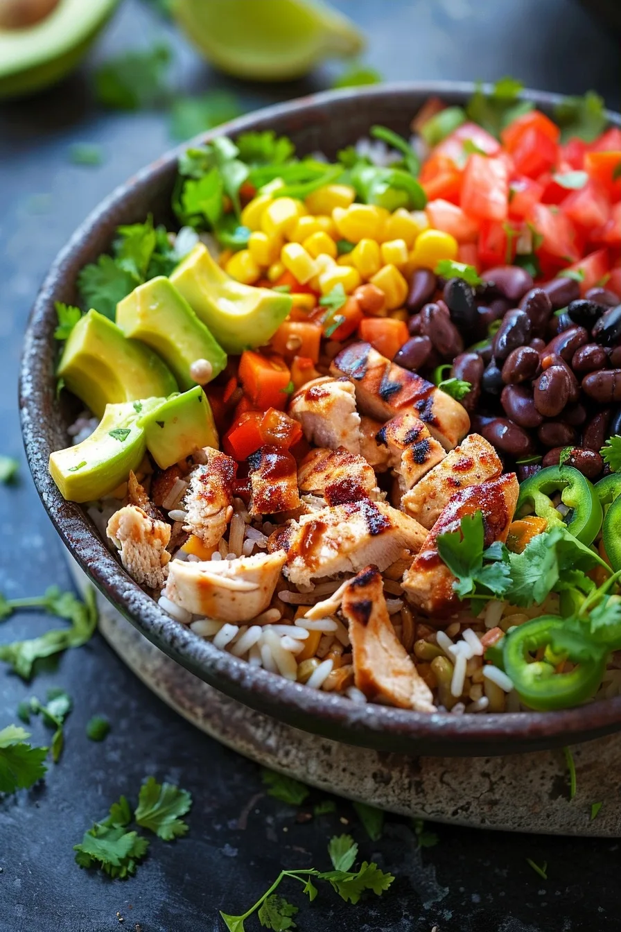 High Protein Chicken Burrito Bowl for Easy Healthy Meals 1 image 1781975729013