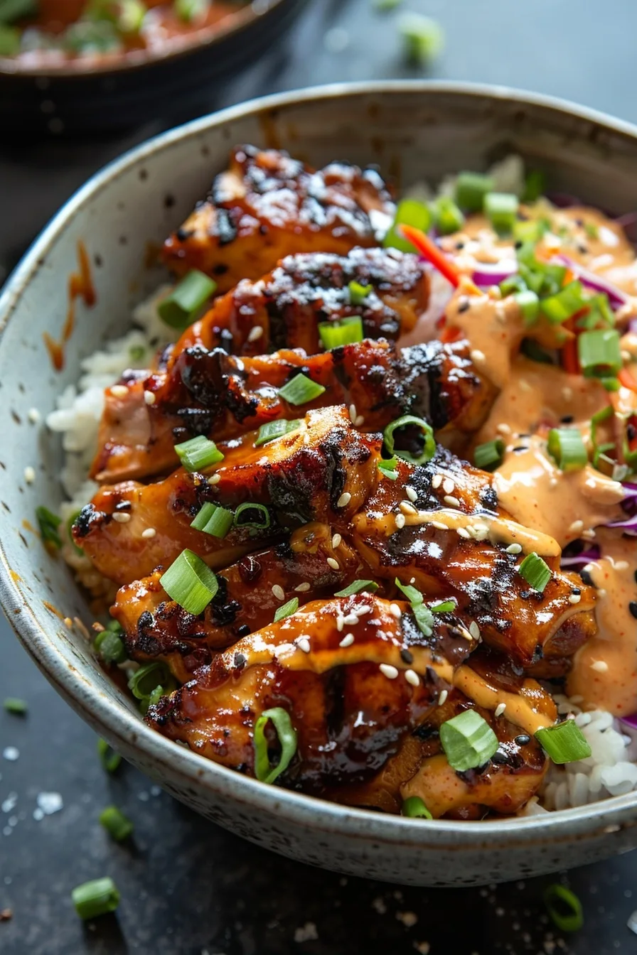 Korean BBQ Chicken Bowls with Spicy Gochujang Cream Sauce Recipe 1 image 1781975825590