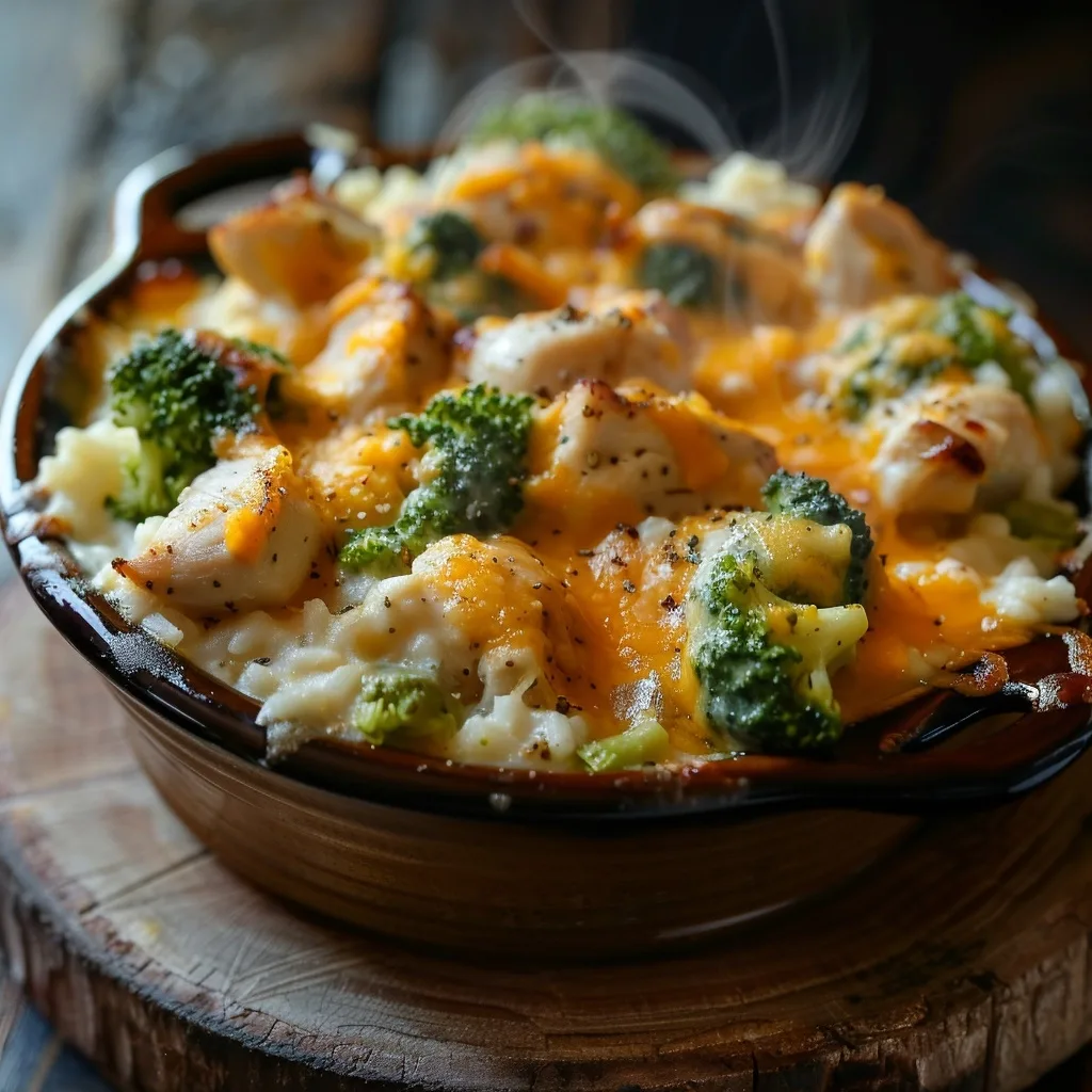 Cheesy Broccoli Cheddar Chicken and Rice Casserole (Easy Weeknight Dinner)