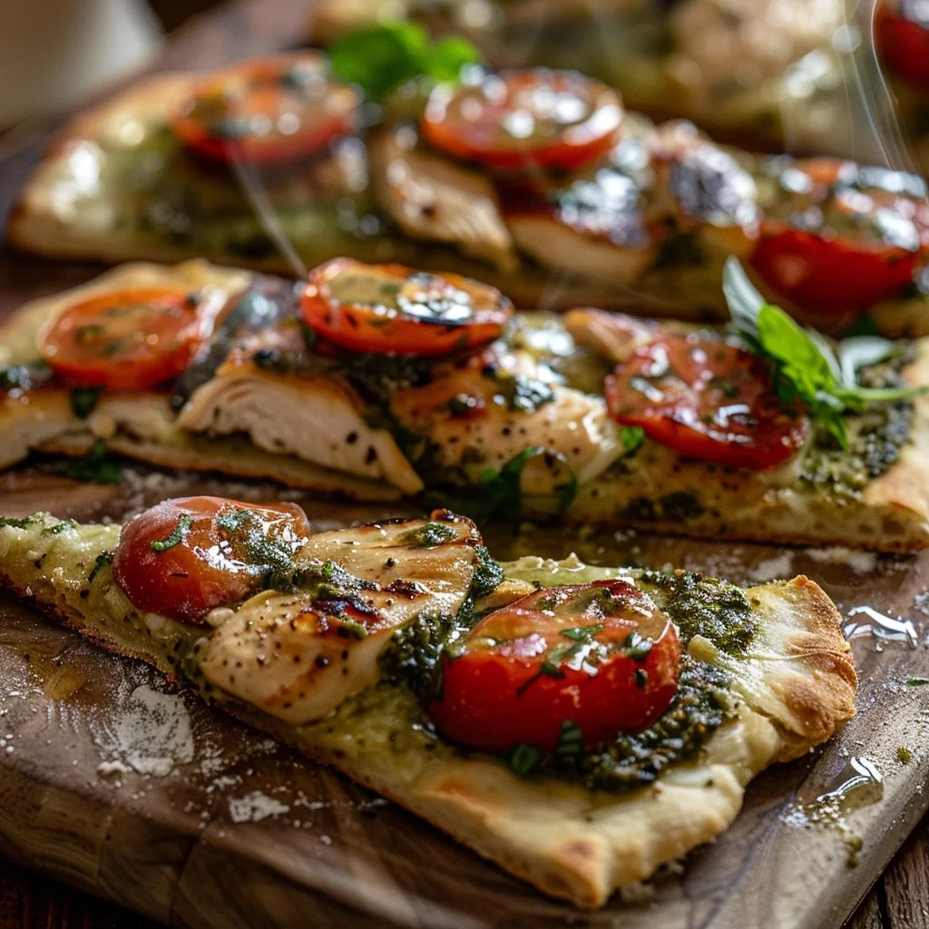 Chicken Caprese Pesto Flatbread for a Quick Weeknight Dinner
