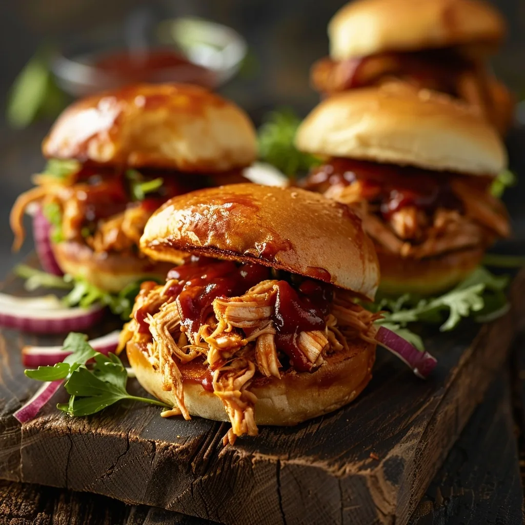 Shredded Chicken BBQ Sliders (Quick Dinner Idea)