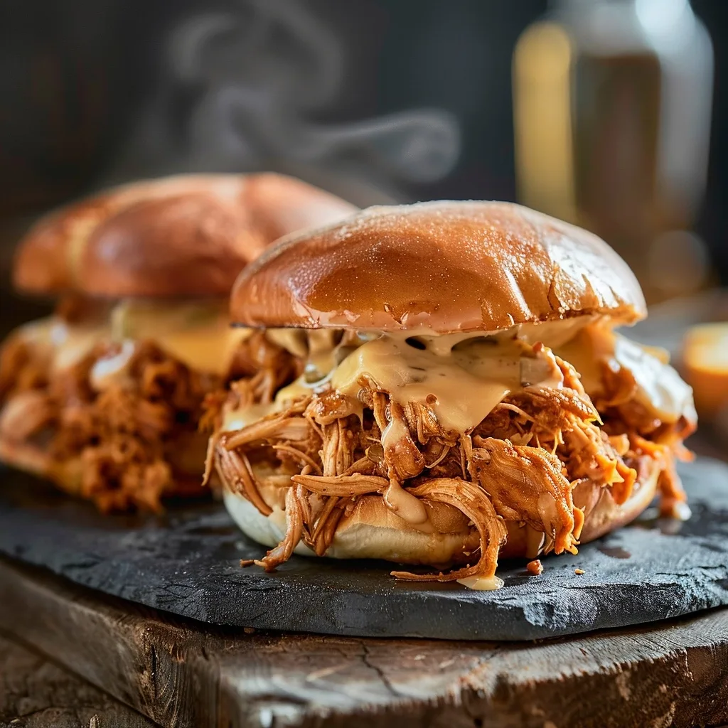 Alabama White Sauce Pulled Chicken Sandwiches