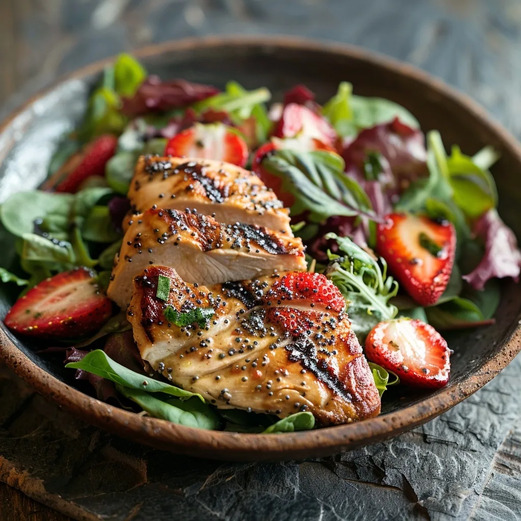 Strawberry Poppy Seed Rotisserie Chicken Salad