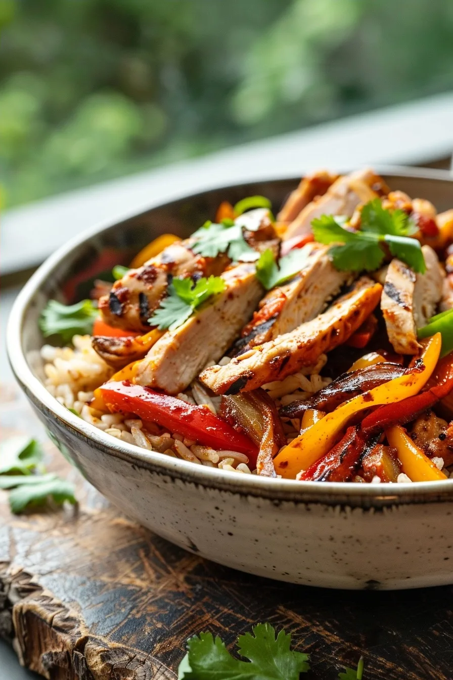Loaded Chicken Fajita Rice Bowl – Quick & Healthy 1 image 1782491819160