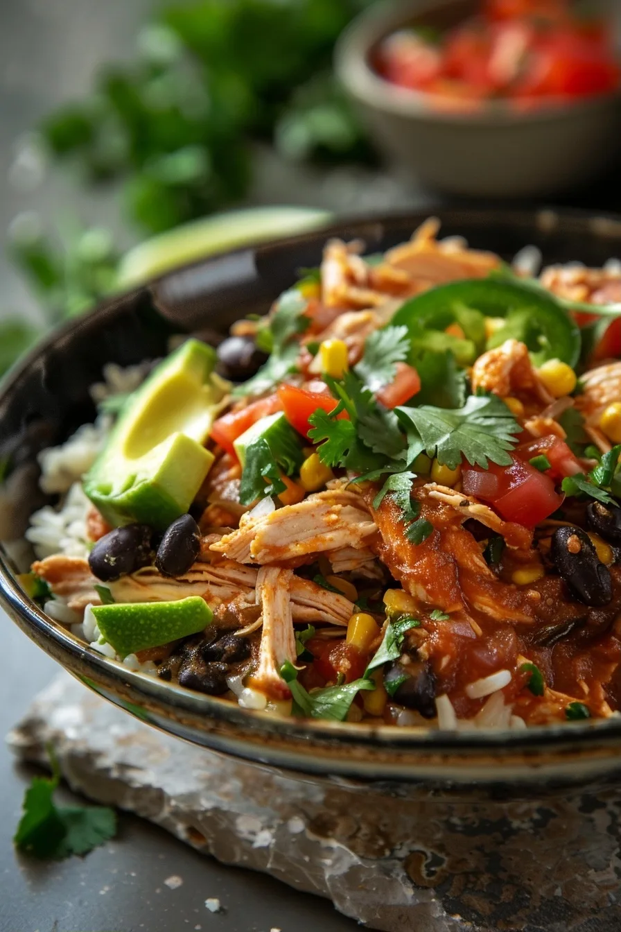 Slow Cooker Chicken Taco Bowls – Healthy Crockpot Dinner 1 image 1782491859201