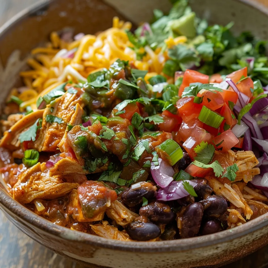 Slow Cooker Chicken Taco Bowls – Healthy Crockpot Dinner