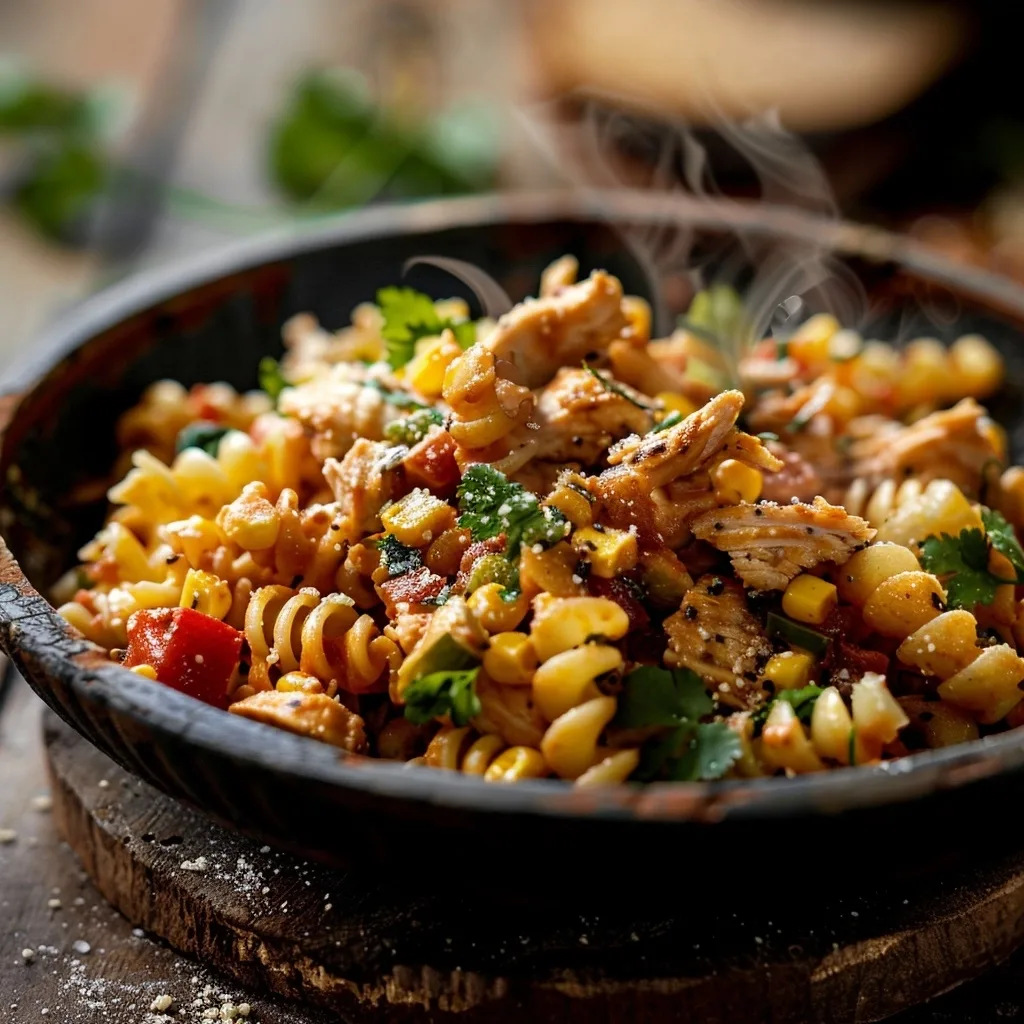 Classic Mexican Street Corn Chicken Pasta Salad