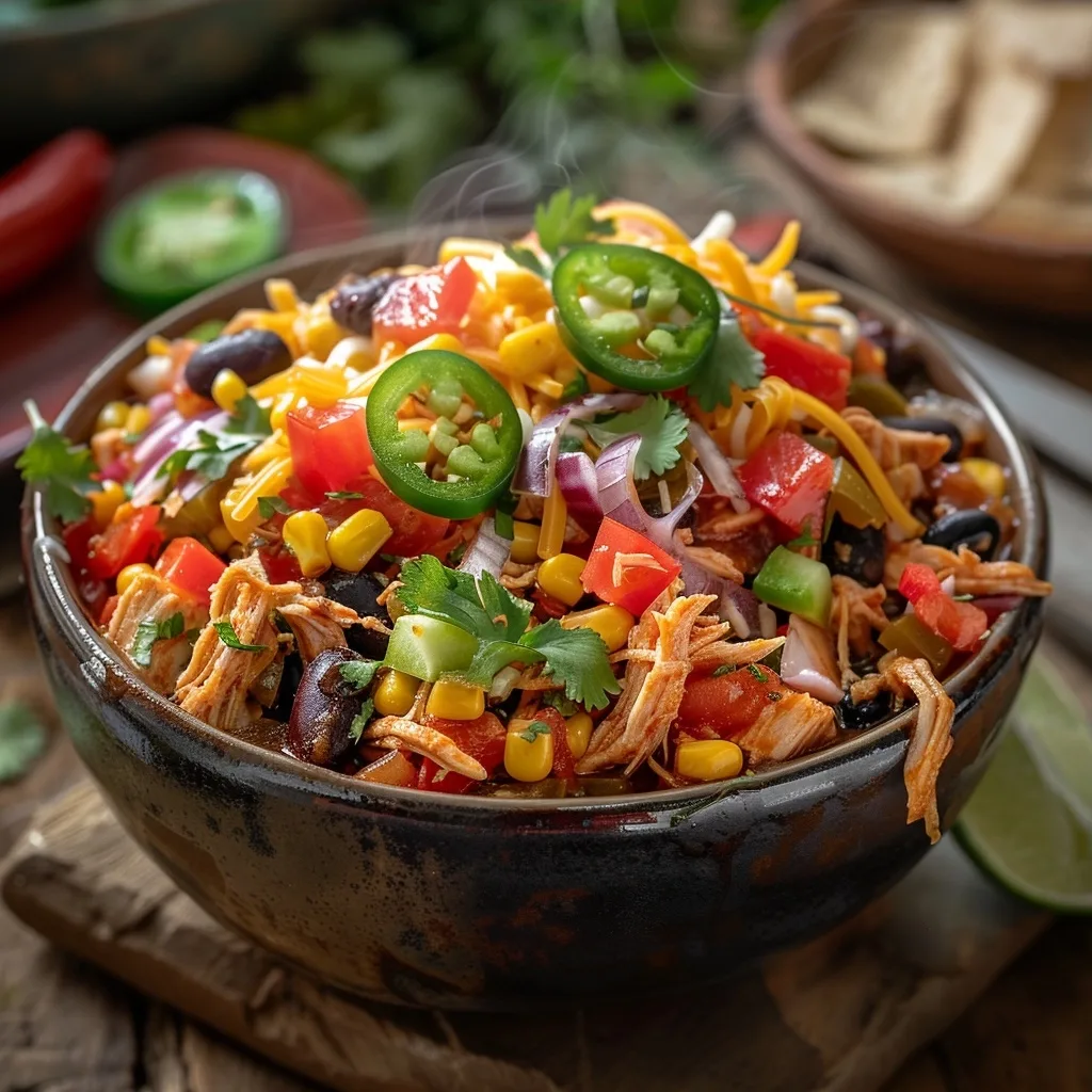 Slow Cooker Chicken Taco Bowls – Healthy Crockpot Dinner