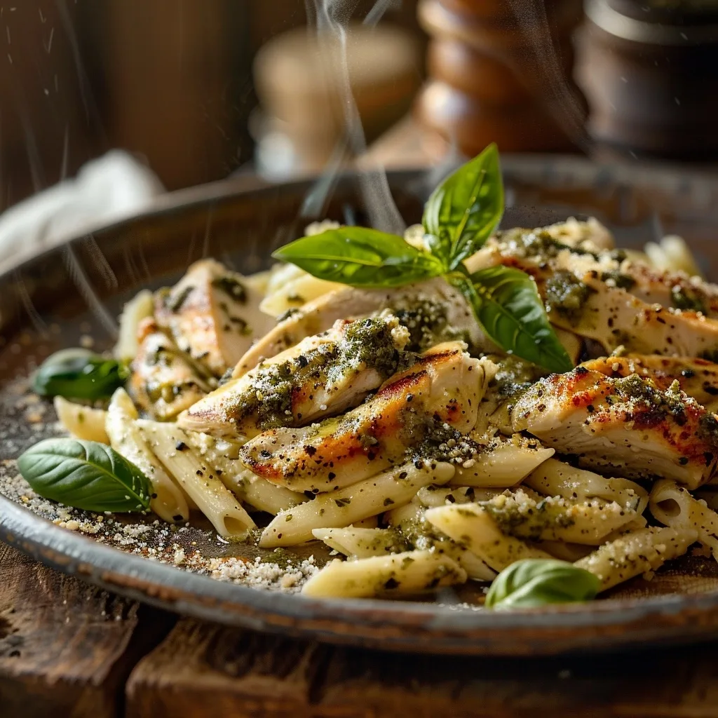Basil Pesto Chicken Alfredo