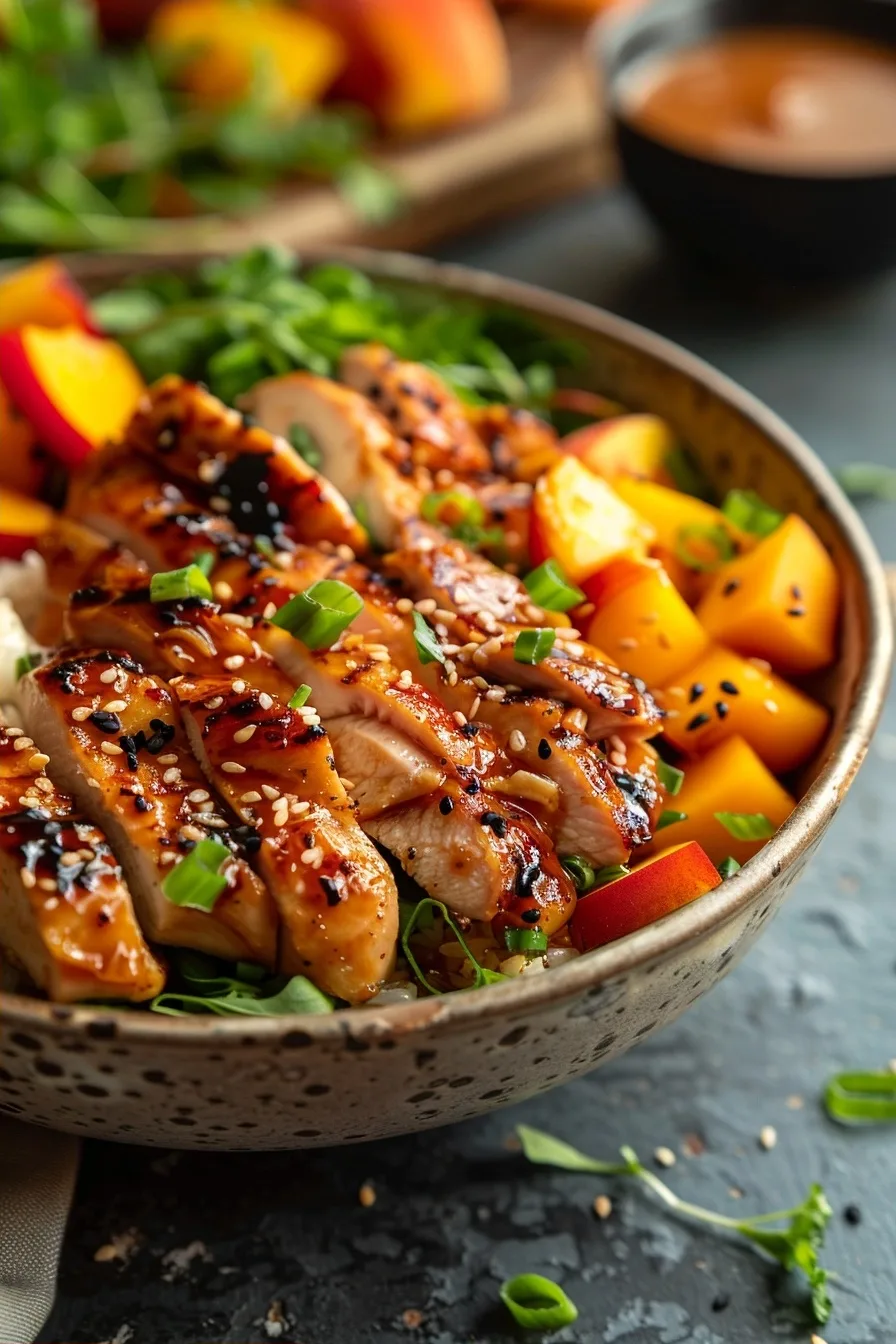 30-Min Rotisserie Chicken Summer Peach Teriyaki Bowl 1 image 1782665207749