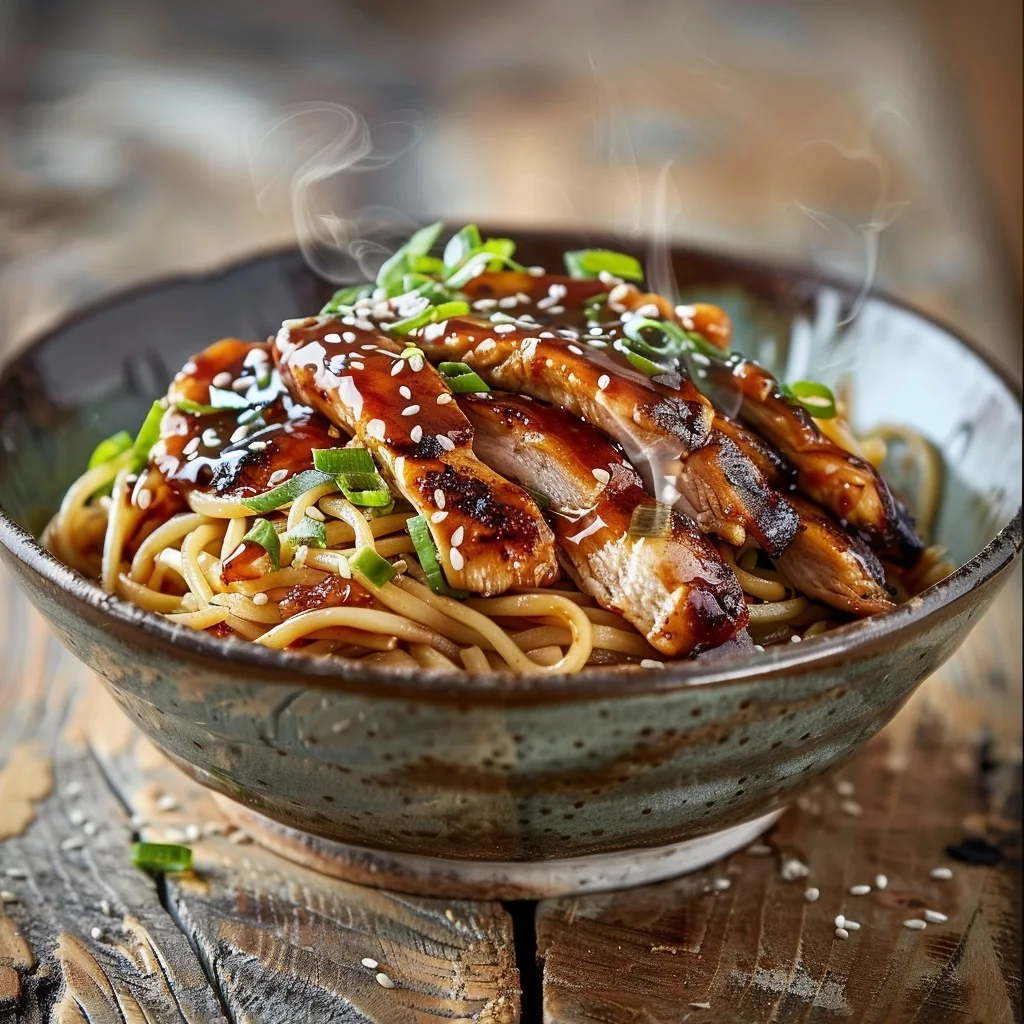 25-Min Rotisserie Chicken Teriyaki Noodle Bowl