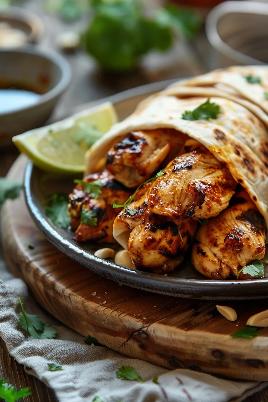 Thai Peanut Chicken Wraps For A Healthy Meal 1 image 1782665580550
