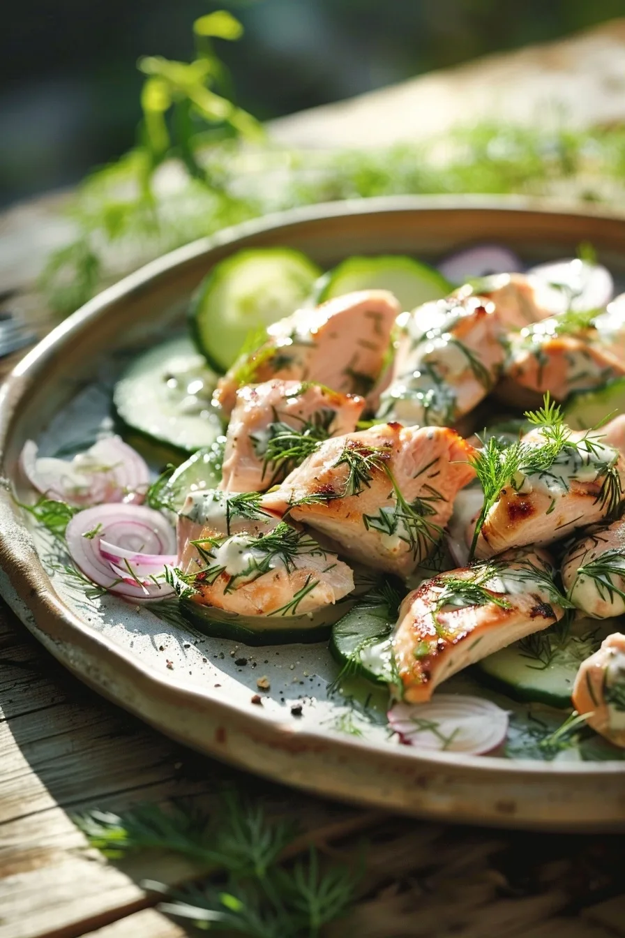 Cucumber Dill Rotisserie Chicken Salad Made with Greek Yogurt 1 image 1782761766898