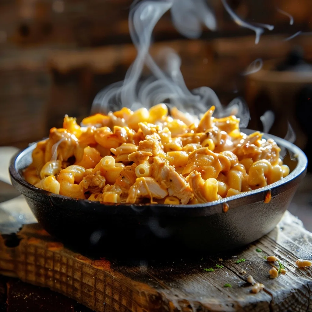 Creamy Shredded BBQ Chicken Mac and Cheese for Dinner Tonight