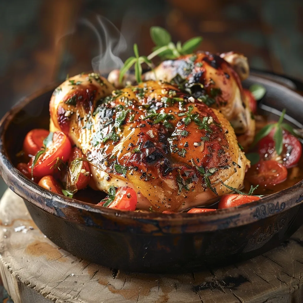 30-Min Rotisserie Chicken & Fresh Tomato Bake