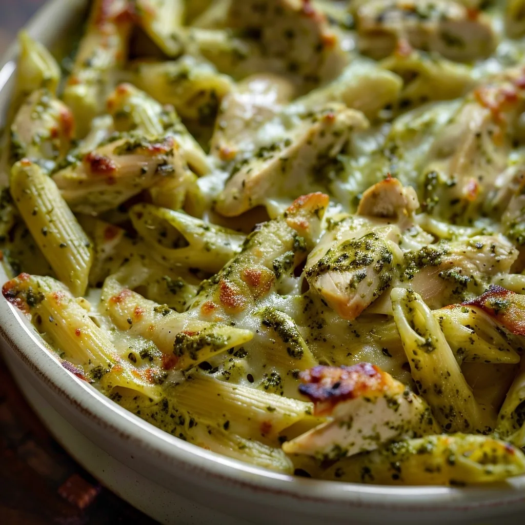 Delicious Creamy Pesto Chicken Pasta Bake Ready in 40 Minutes