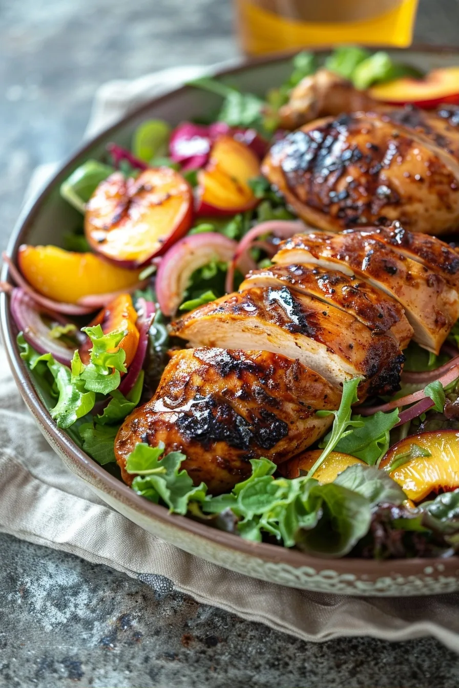 25-Min Rotisserie Chicken & Peach Glazed Salad 1 image 1783038726286