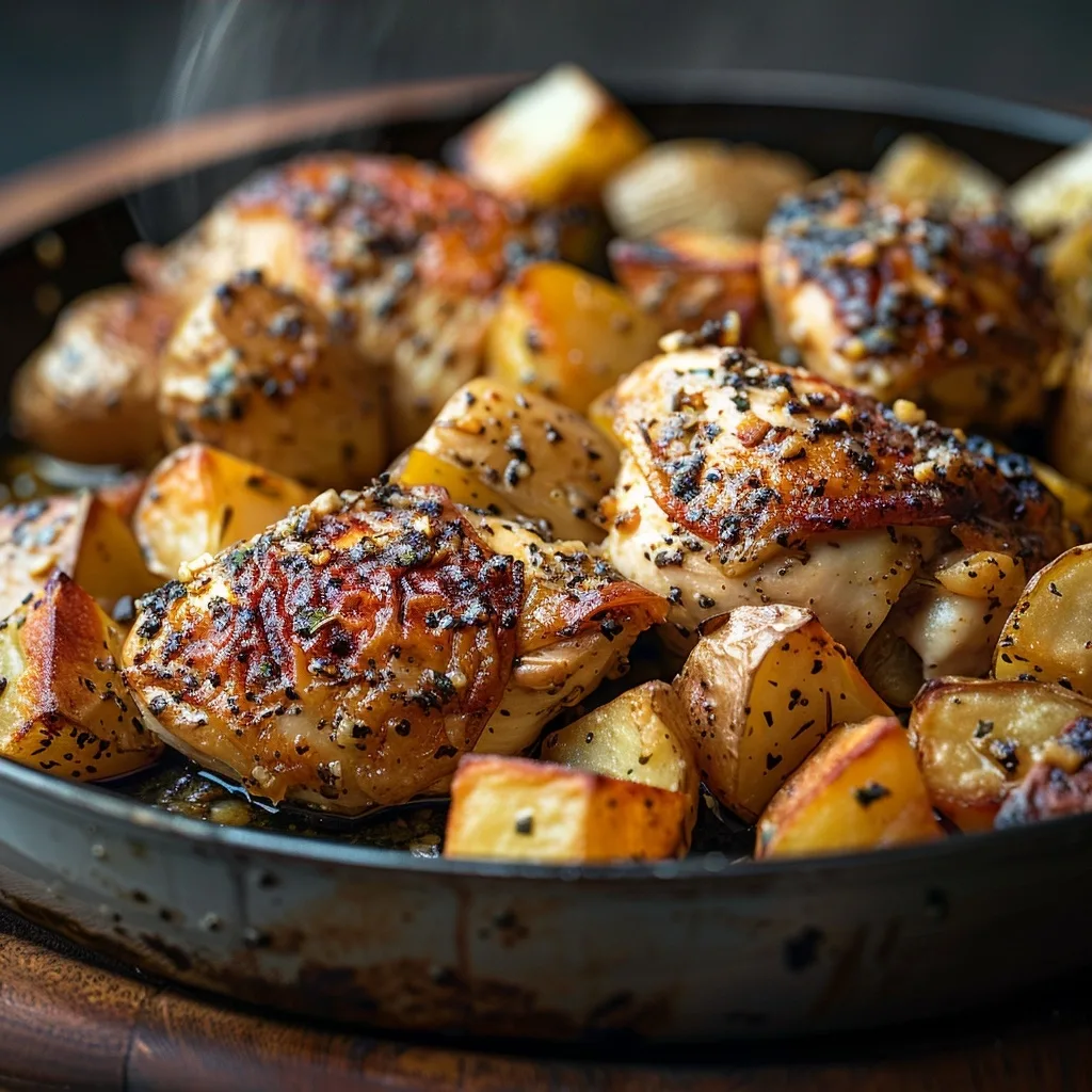 Garlic Parmesan Chicken and Potatoes (One-Pan Dinner)