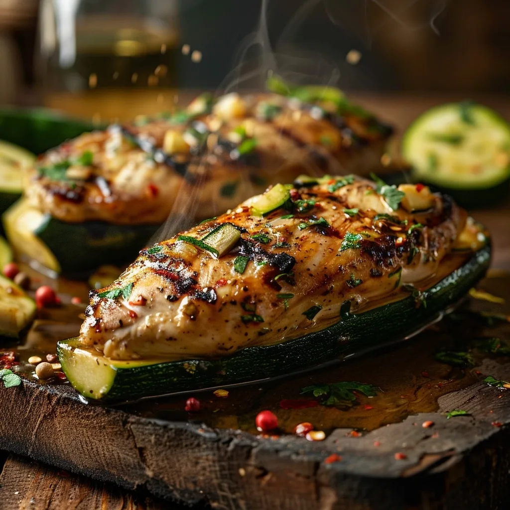 20-Min Rotisserie Chicken Zucchini Boat Hack