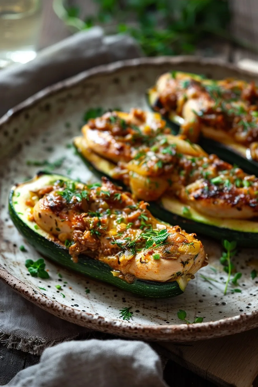 20-Min Rotisserie Chicken Zucchini Boat Hack 1 image 1783128876464