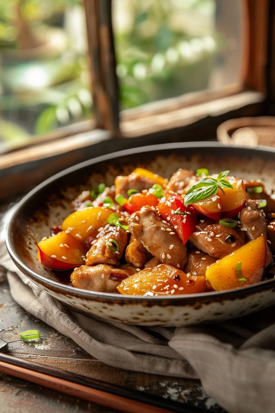 30-Min Rotisserie Chicken & Fresh Peach Stir-Fry 1 image 1783188678465