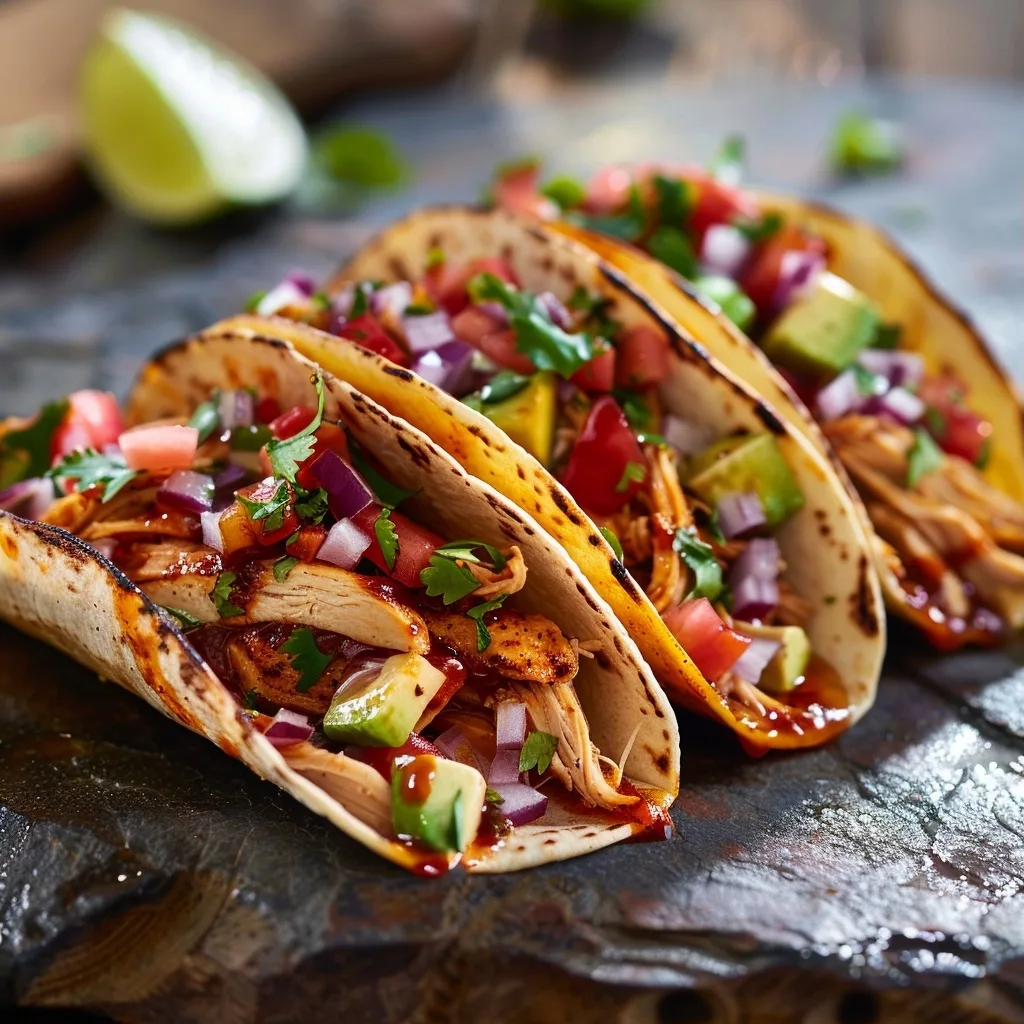 20-Min Rotisserie Chicken BBQ Ranch Tacos