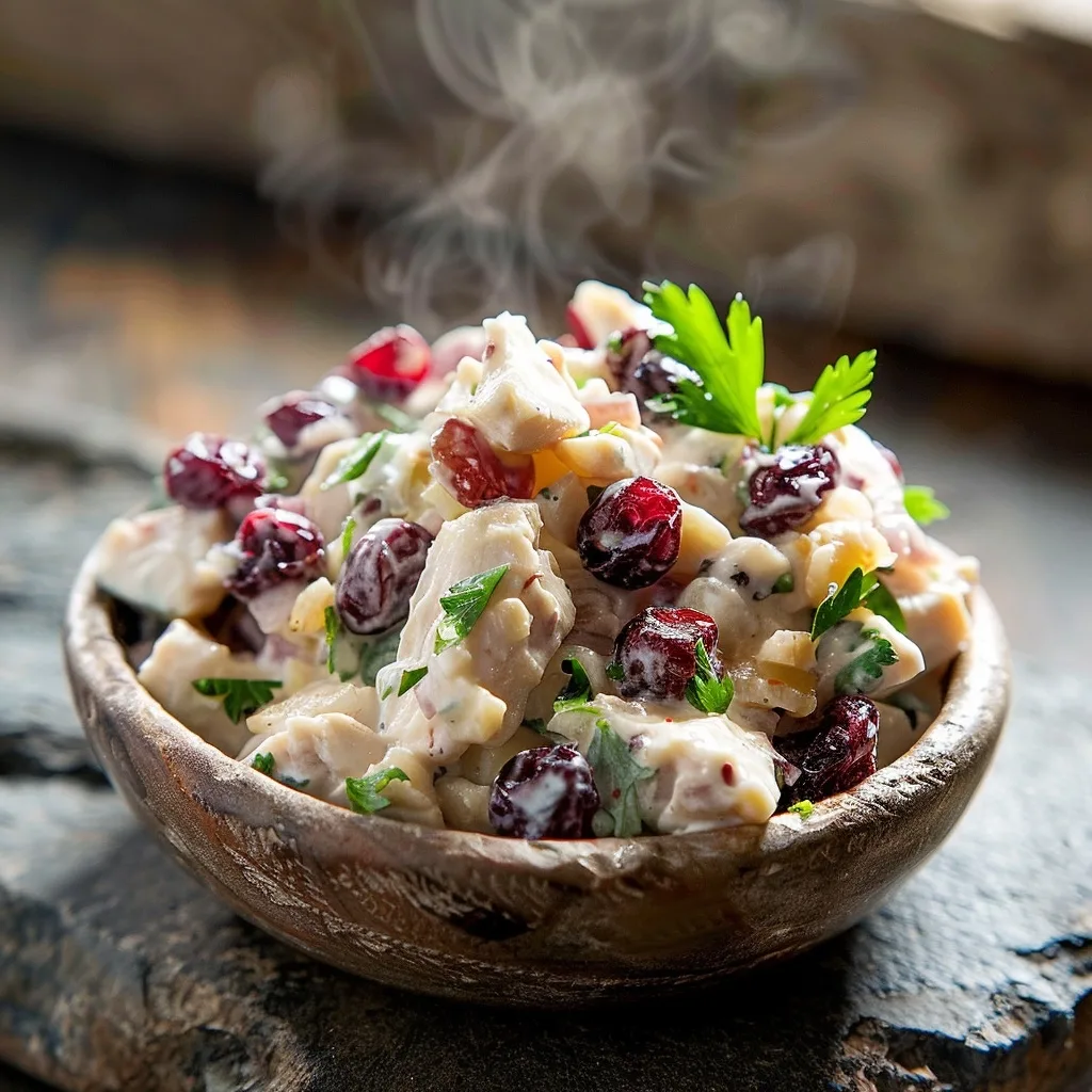 Waldorf Chicken Salad with Dried Cranberries