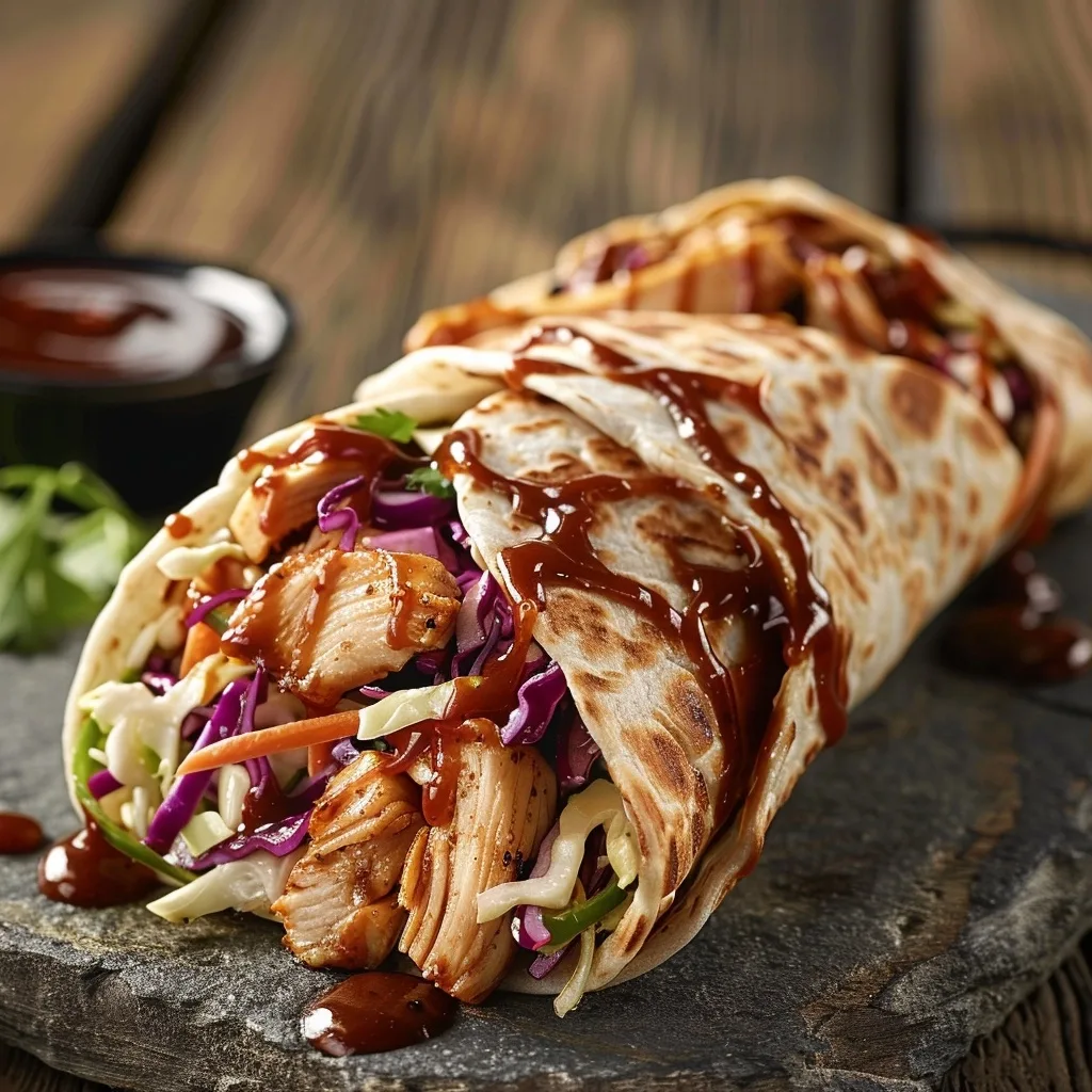 BBQ Chicken Coleslaw Wraps Recipe