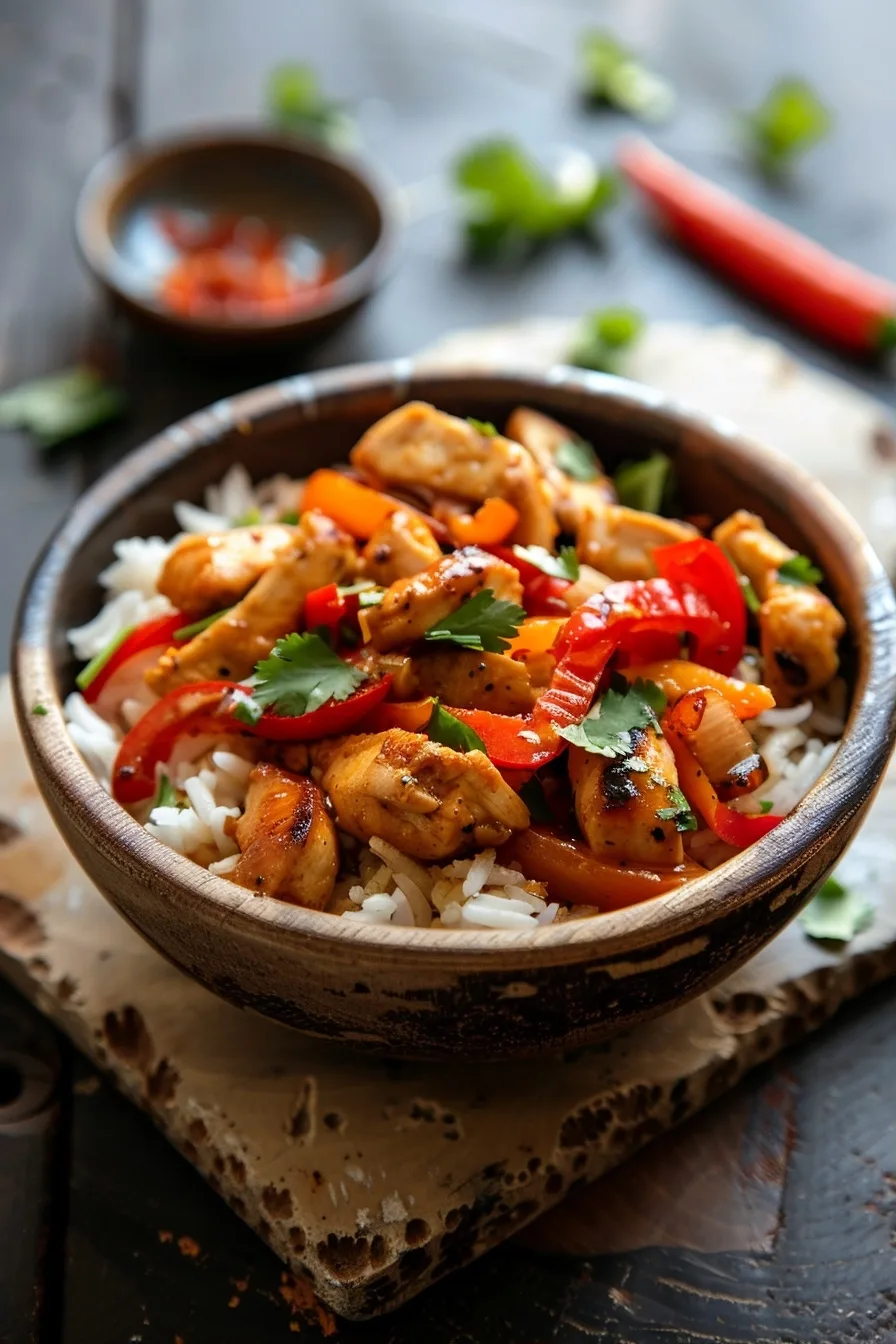 Loaded Chicken Fajita Rice Bowl – Quick & Healthy 1 image 1783515598193