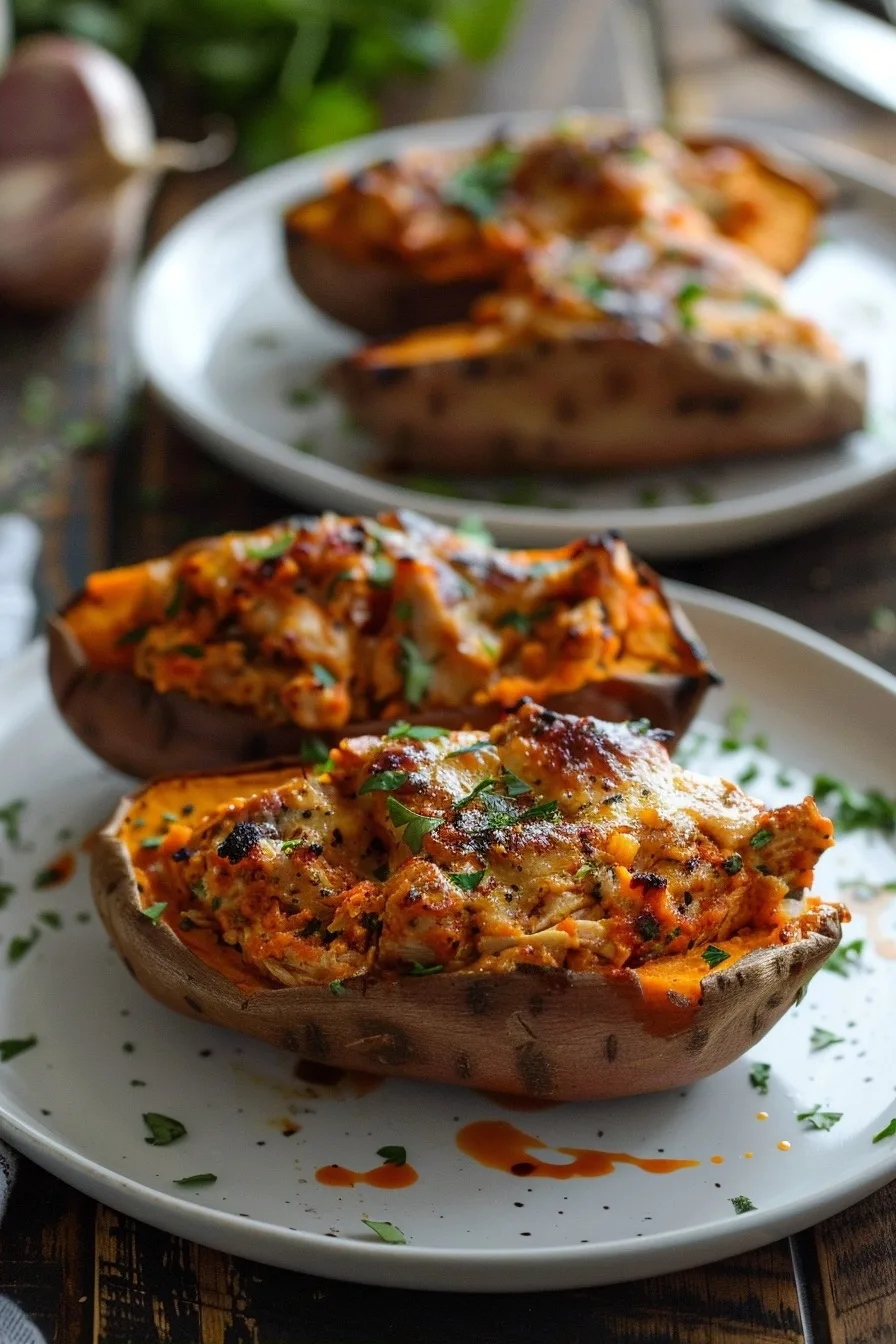 BBQ Chicken Stuffed Sweet Potatoes - High Protein Meal 1 image 1783515967043