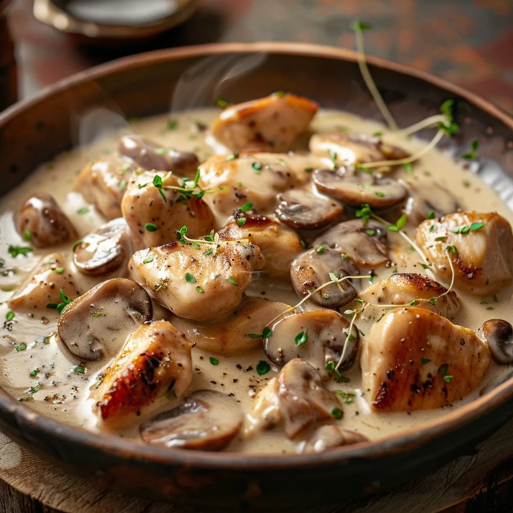 Cream of Mushroom Chicken Comfort Meal