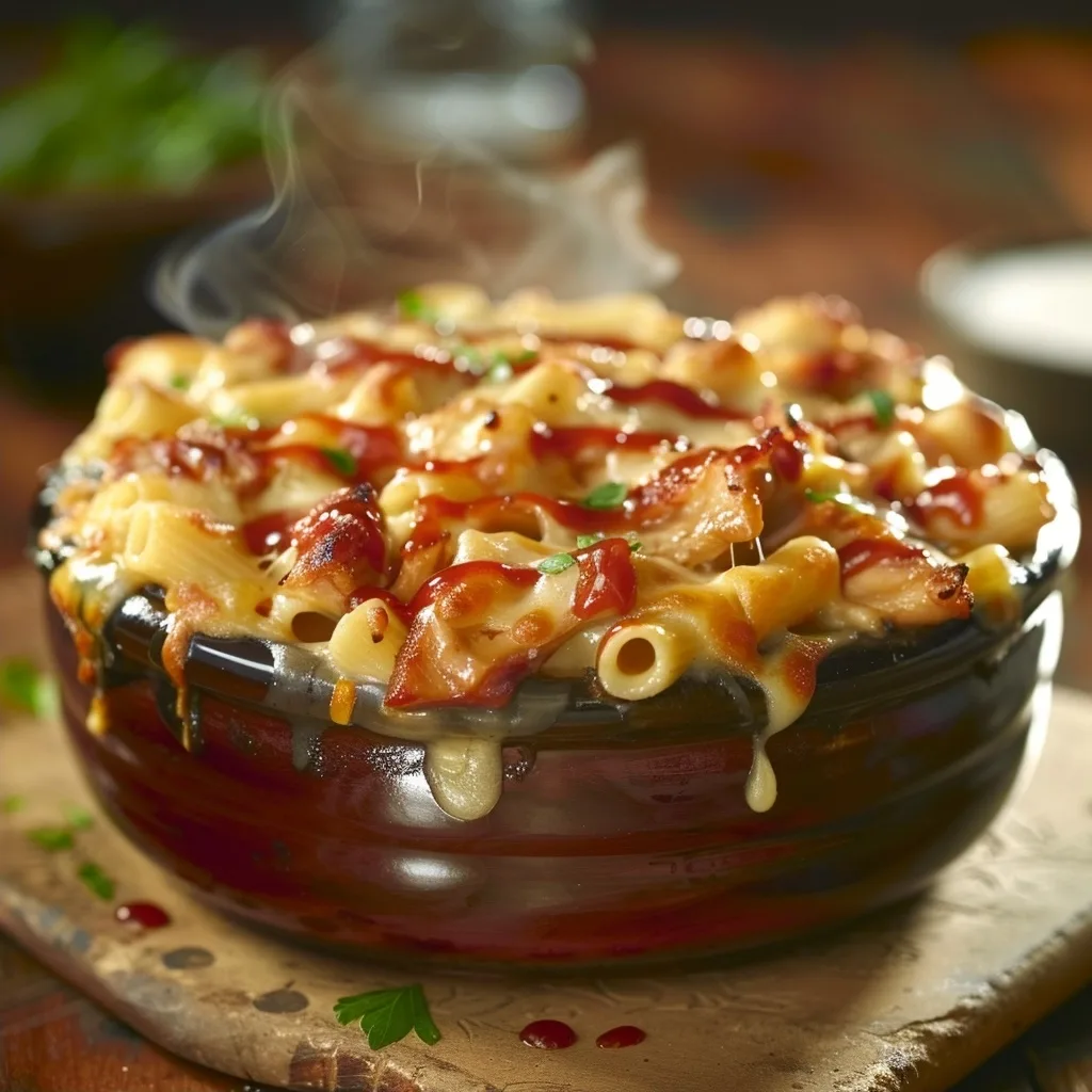 Smoky BBQ Chicken & Cheddar Pasta Bake for Cozy Comfort