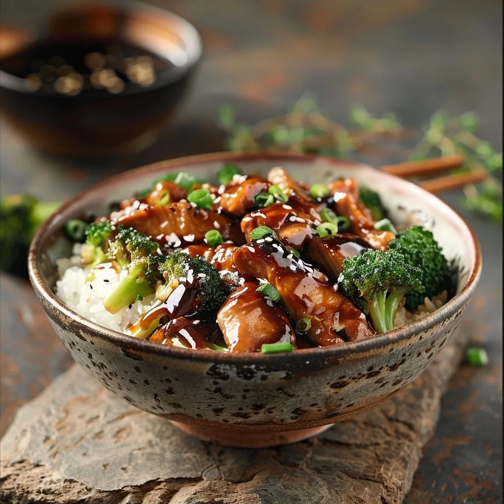 Juicy Teriyaki Chicken With Broccoli and Rice Bowls