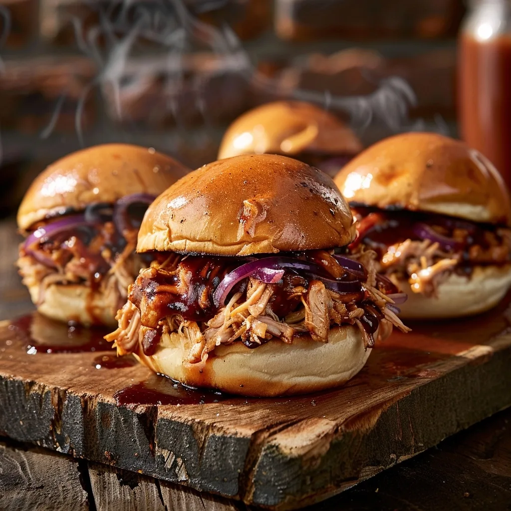 Shredded Chicken BBQ Sliders