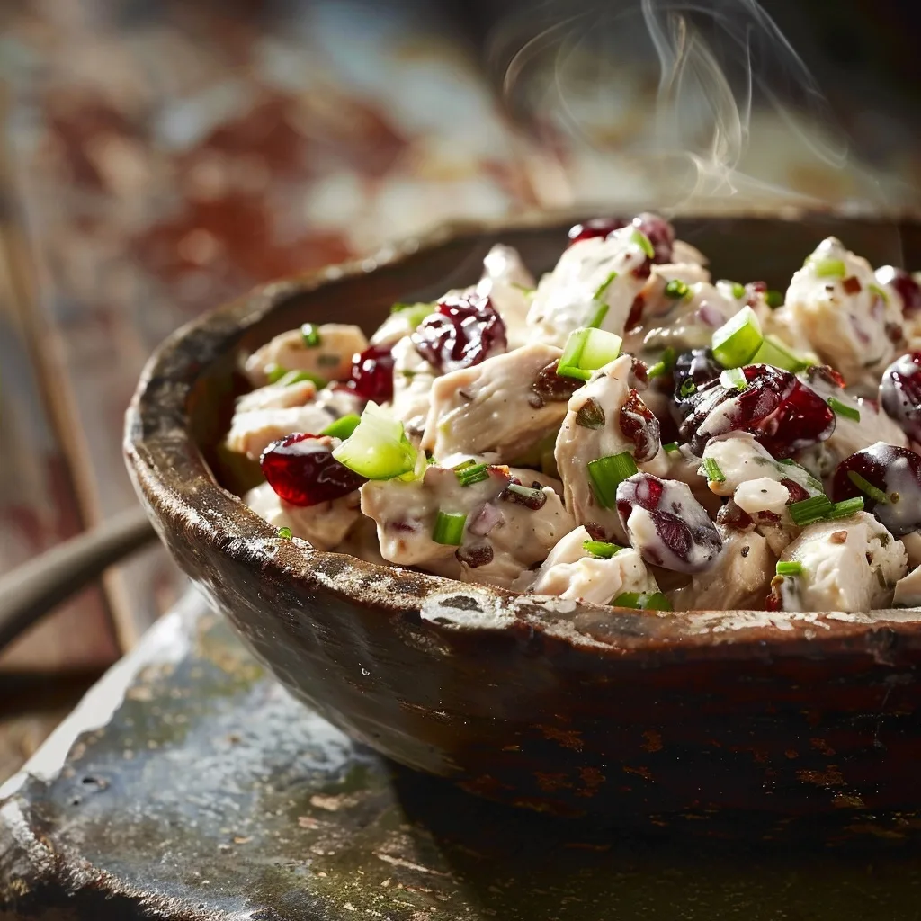 Waldorf Chicken Salad with Dried Cranberries and Grapes