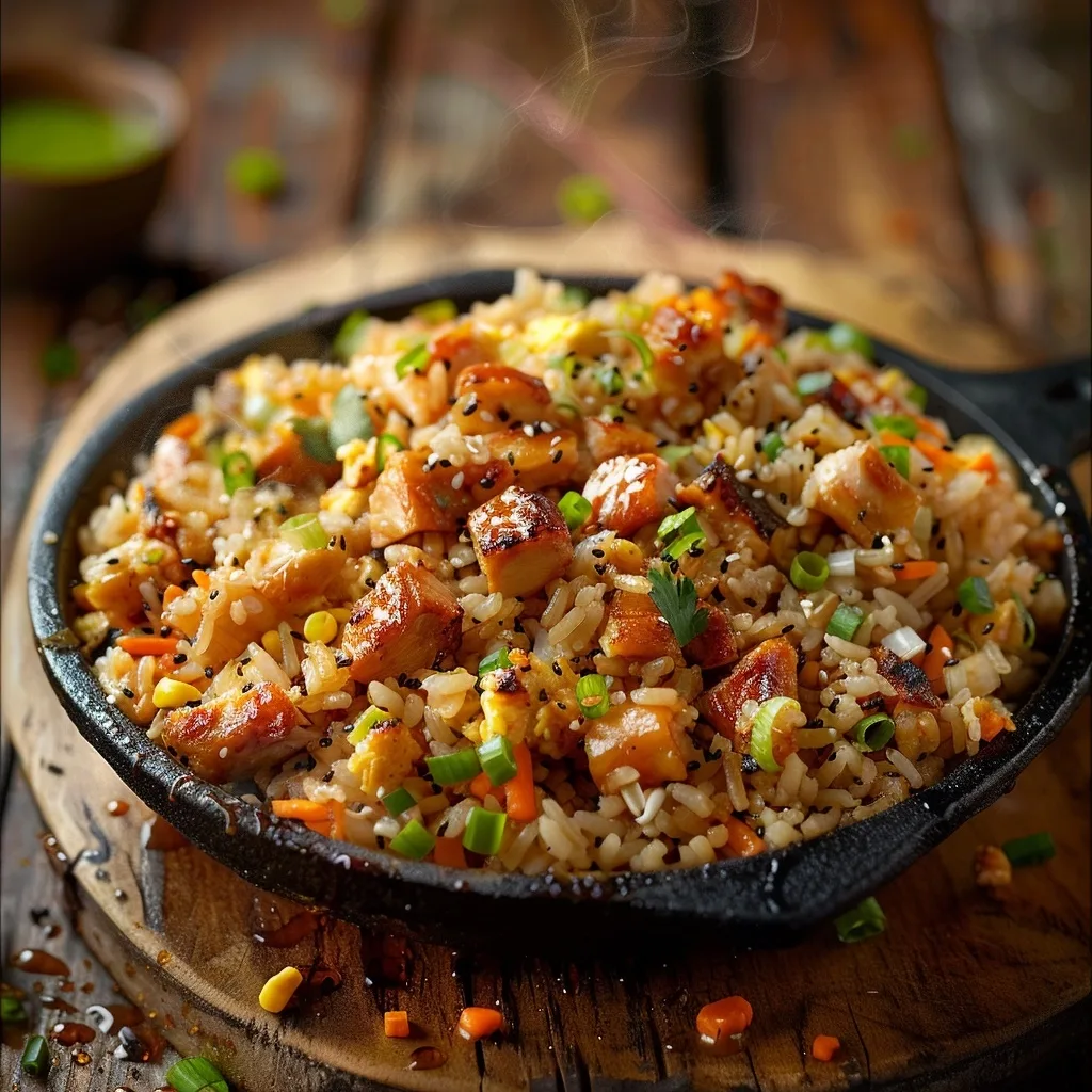 Savory Japanese BBQ Chicken Fried Rice Extravaganza