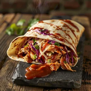 BBQ Chicken Coleslaw Wraps