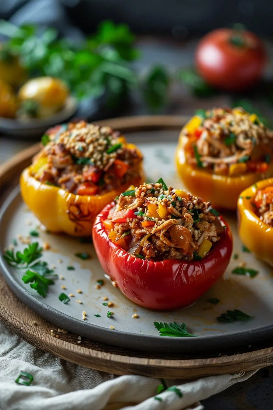 Healthy Shredded Chicken Stuffed Peppers | 30-Minute Dinner 1 image 1784474000705